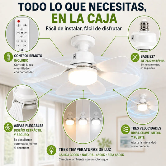 Ventilador Techo con Luz