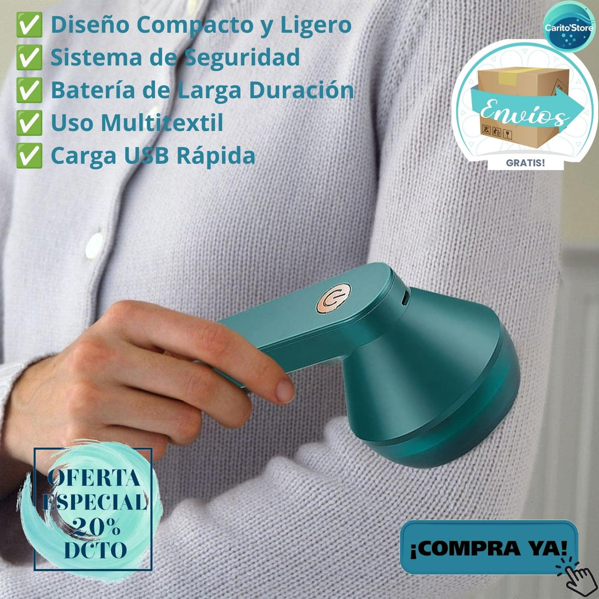 Quita Pelusas Recargable