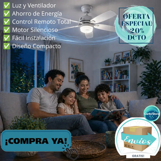 Ventilador Techo con Luz